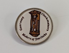 Guernsey Clock Makers Vintage Pin Badge Makers Of Fine Clocks