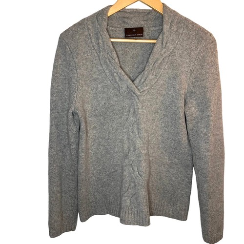Fenn Wright Mason Merino Wool Rabbit Hair Cashmere Gray Knit Sweater Medium