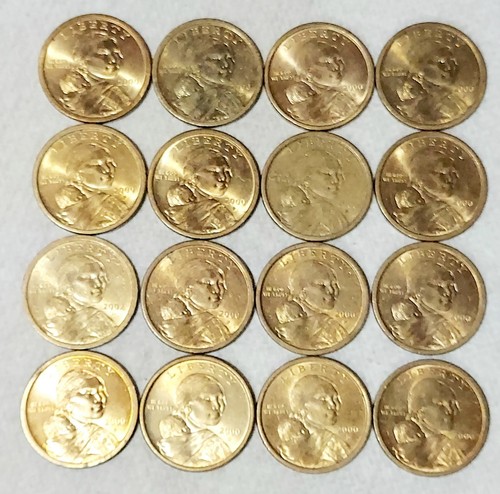 Sacagawea 1 $ Münzen - 16 Stück - schön zirkuliert - 2000