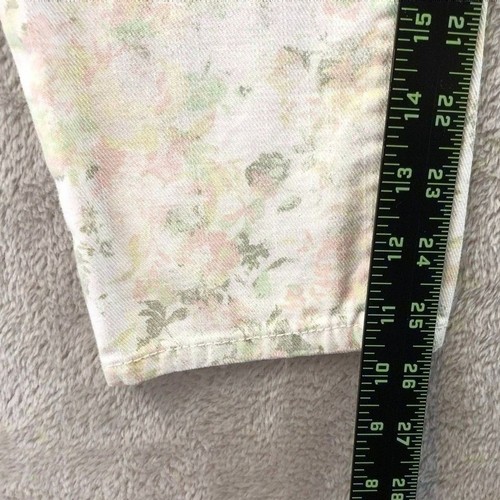 Pantalones de mezclilla para mujer Gap talla 6/28 premium súper ajustados florales informales elegantes crema - Imagen 5 de 15