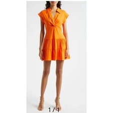 ALICE AND OLIVIA Mila CenterTwist Linen Blend $395.00 retail