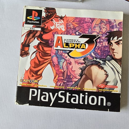 Street Fighter Alpha 3 PS1 Playstation 1 gioco PAL UK completo cattive condizioni - Foto 2 di 8