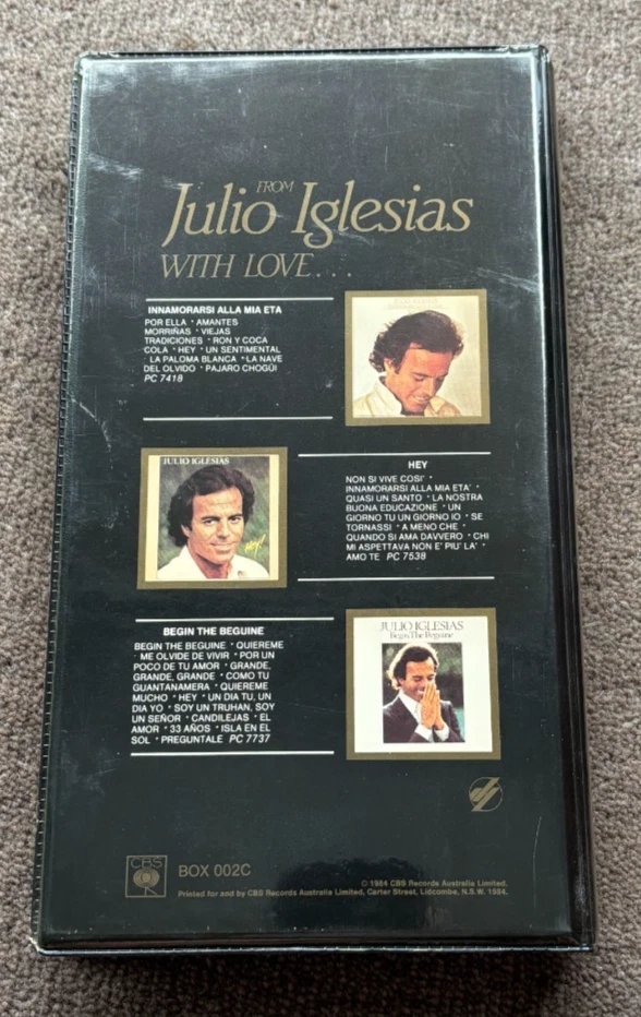 From Julio Iglesias With Love 1984 Australian Release 3 Cassette Tape Box Set - Image 4 of 4