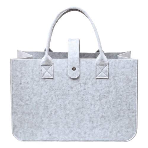 Practical Felt Handbag Lightweight Felt Bag Spacious Interior for Daily Use - Picture 4 of 15