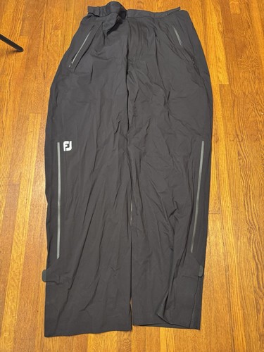FootJoy DryJoys Select Pants Men's L Waterproof Zippered Golf Rain Black Nylon