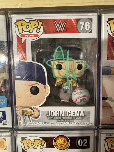 FUNKO POP #76 SIGNED & C.O.A. JOHN CENA WWE NY YANKEES WRESTLEMANIA