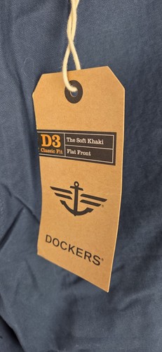 Dockers The Soft Khaki Pants Mens 32x30 Blue Classic Fit D3 Straight Leg NWT - Picture 5 of 6