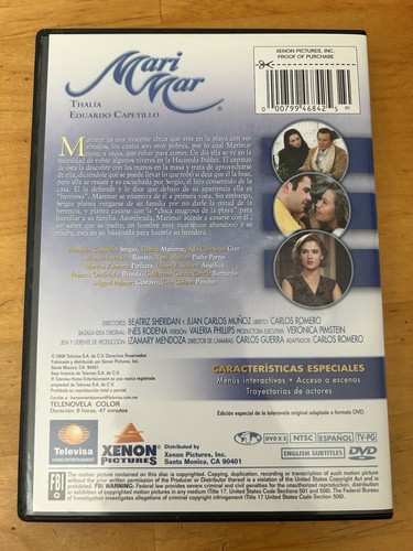 Mari Mar Telenovela 2008 DVD 3 Discs Thalia 8 Horas Marimar Spanish - Picture 2 of 6