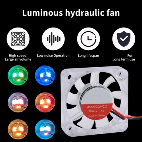 4010 24V LED 3D Printer Fan with 8000RPM Hydraulic Bearings For Industrial - Picture 4 of 8