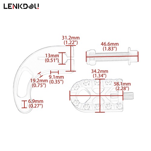 Rear Gear Heel Toe Shift Lever & Shifter Pedal For Harley Softail FL Low Rider S - Afbeelding 3 van 7