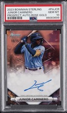 2023 BOWMAN STERLING PRSPCT AUTOS #PAJCR JUNIOR CAMINERO 10/15 PSA 10