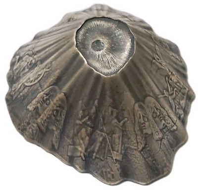 2016 6 Oz Silver $30 Niue MOUNT VESUVIUS Volcano Shape Antique Finish Coin.