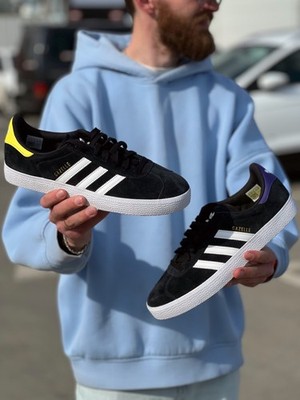 Size 11 - Adidas Gazelle ADV Black White
