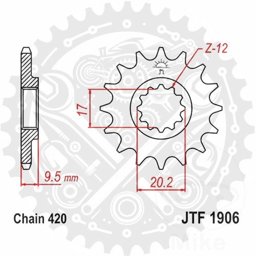 New JT Front Sprocket 14/420 Fits Husqvarna CR 65