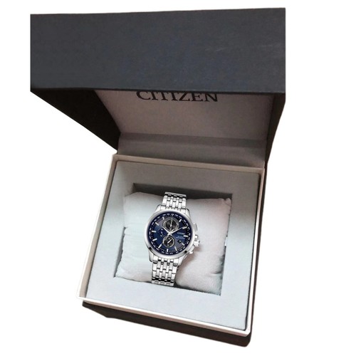 Reloj Citizen Hombre Eco Drive Cronógrafo Hora Mundial Radiocontrolado Azul. - Imagen 4 de 4
