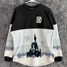 Disney World Castle Fleece Sherpa Spirit Jersey Black Fireworks Large