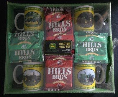 Vintage 2005 John Deere 4 Mug Collector Set with Coffee NIB
