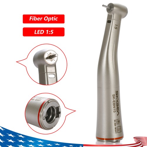 SKYSEA Dental 1:5 Increasing Handpiece Contra Angle LED Fit Electric MicroMotor - Picture 9 of 24