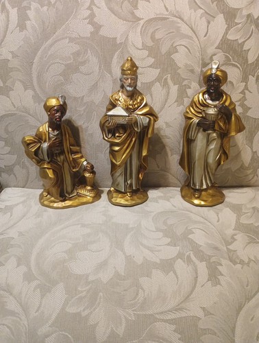 Estatuillas de Belén de Colección 3 Reyes Magos Japón Grandes Esculturas de Resina 11"-13" de Alto