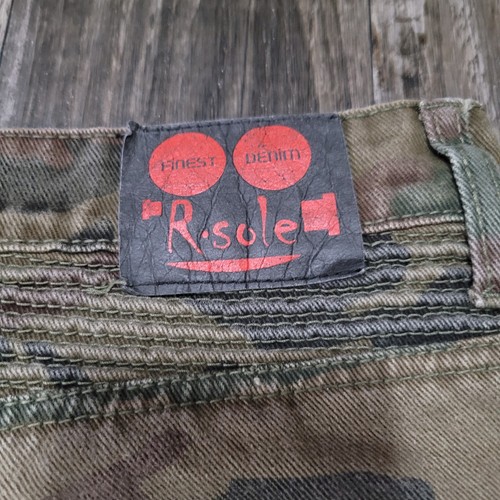 R.Sole men's cargo shorts streetwear Camo size 34 Camouflage Distressed - Picture 3 of 12