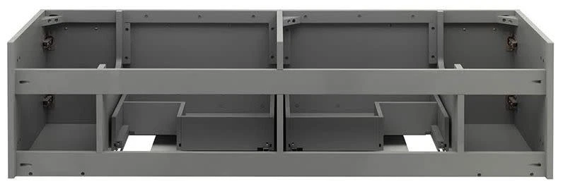 Fresca FCB6160-UNS-D Lucera 60" tocador doble montado en la pared - gris Foto 2 de 4