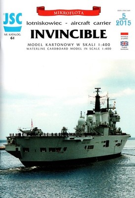 HMS Invincible British Modern Aircraft Carrier Paper Model JSC 1:400 Scale