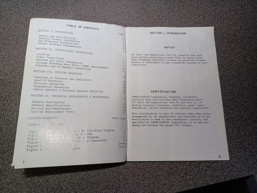 Centurion PLL 40 Phase Locked Loop Base CB Transceiver Instruction Manual - Zdjęcie 7 z 14