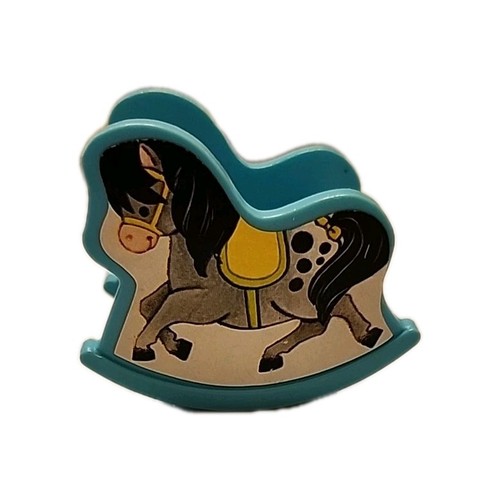 Fisher-Price Little People Play Family Nursery blue Rocking Horse 1972 Vtg - Picture 2 of 5