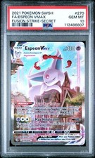 Espeon VMAX (Alternate Art Secret) 270/264 Swsh08: Fusion Strike Holo PSA 10