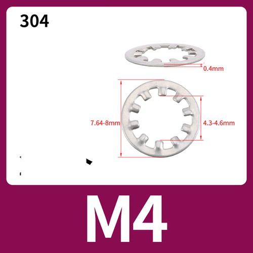 M3-M30 Zahnscheiben Sicherungsscheibe Außen oder Innen Gezahnt V2A/V4A Edelstahl - Picture 47 of 72