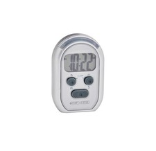 TripleBel Timer Kurzzeit Wecker Stoppuhr mit Vibration, Silber