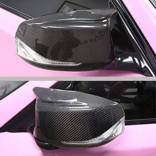 FOR 2014-2021 INFINITI Q50 Q60 M STYLE CARBON BLACK REPLACEMENT MIRROR CAP 2PCS - Picture 4 of 14