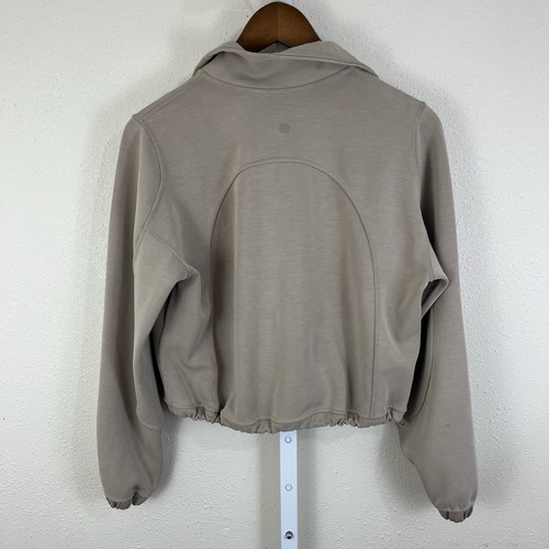 Lululemon Size 8 Brushed Softstreme Half Zip Coo Pullover Oversized Brushed Oak - Picture 4 of 8