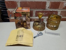 VINTAGE CLASSIC MADE IN SWEDEN BRASS SVEA 123 White Gasoline Kerosene Camp Stove