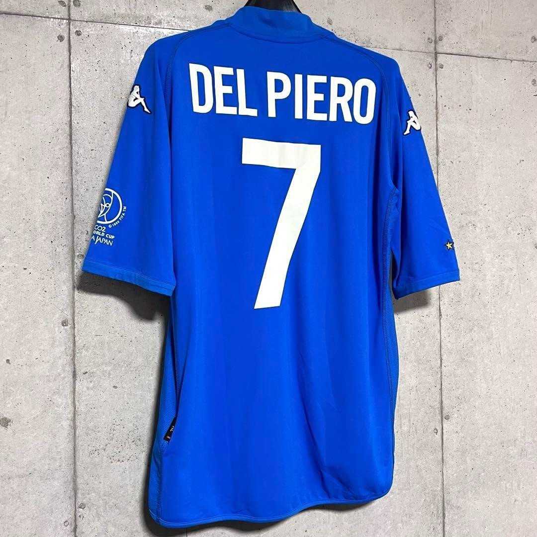【新品/タグ付き】2002日韓W杯 イタリア代表 ♯7 デルピエロ【XLサイズ】 Alessandro Del Piero #7 Italy 2002 World Cup Home Jersey XL Kappa