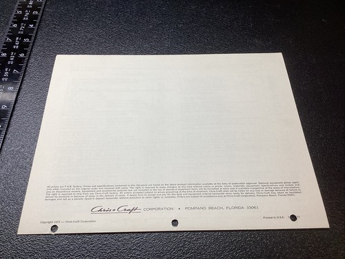 3 Chris Craft Boat Spec Info PLANS Parts List 1/1 41ft FLUSH DECK 1973 Yacht - Picture 2 of 6