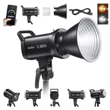 SL100Bi 100W Bi-Color LED Video Light, 2800K-6500K, 32100Lux@1m, Bowens Mount...