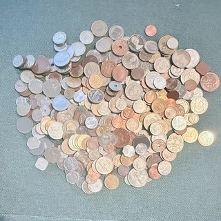 Huge Bulk Mixed Lot of Assorted Foreign Coins THREE POUNDS TOTAL FREE SHIP#10635