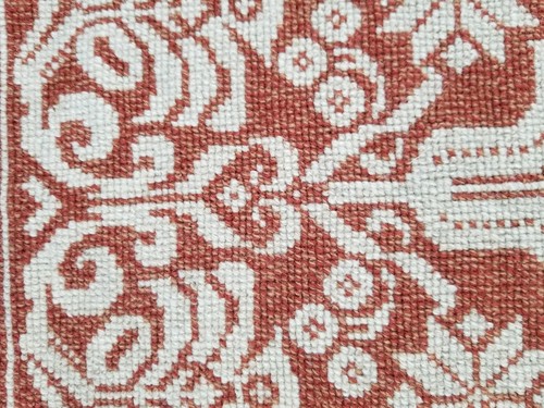 Vintage Traditional Handwoven Floral & Unicorn Panel 63x46cm - Picture 9 of 11