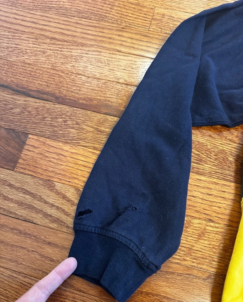 Camisa Polo De Colección Merona Rugby Manga Larga Para Hombre Grande Bloque de Color Rayas Y2K 90 Foto 4 de 4