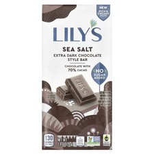 Extra Dark Chocolate Style Bar, Sea Salt, 70% Cacao, 2.8 oz (79 g)