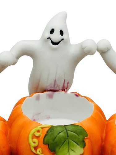 PartyLite Ghost Trio Halloween Candelabro Candelabro Parche Calabaza - Imagen 5 de 8