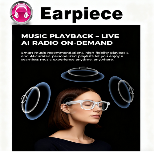 Occhiali intelligenti AI con fotocamera 8mp, traduttore e Bluetooth musica e chiamate assis - Foto 13 di 25