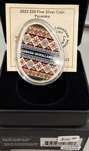 2022 $20 Fine Silver Coin - Pysanka