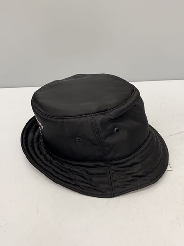 BURBERRY BUCKET HAT S NYLON BLK WOMEN'S HORSE FERRY PRINT - Picture 2 of 5