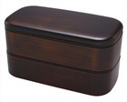 Yamanaka Lacquer Men's Square Bento Box, 1000ml (with belt), Tochigi Wood Grain,