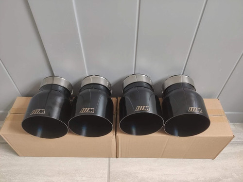 4 x Bmw Exhaust Tips Titanium Black MP M2 M3 M4 M5 M6 F80 F82 F83 F87 F10 F06 - Picture 3 of 5