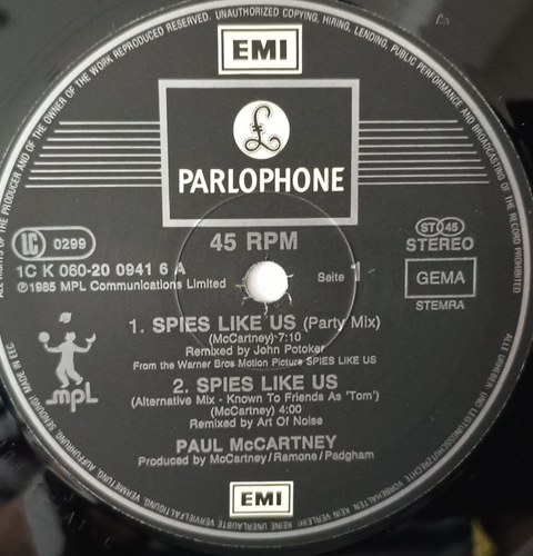 A25/95-43 Paul McCartney - Spies Like US (Party Mix) - Vinyl Maxi - Bild 3 von 4