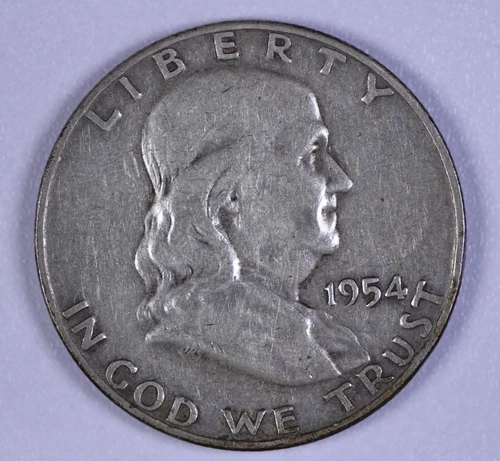 1954-D Franklin Half Dollar SILVER, Very Fine Condition