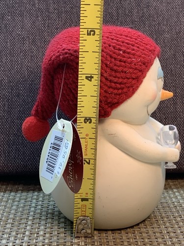 Statuina natalizia Pignoni di neve Dept 56 ho bisogno dei miei bicchieri vino con etichette - Foto 10 di 17